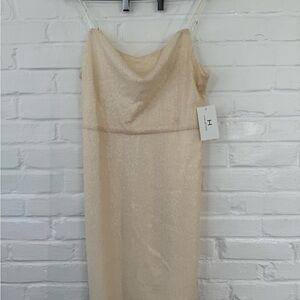 H by Halston ivory sequins mini dress - size 8 NWT
